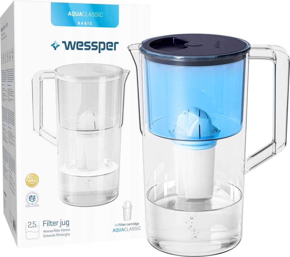 Filtravimo ąsotis Wessper AquaClassic Basic ąsotis 2.5L mėlynas