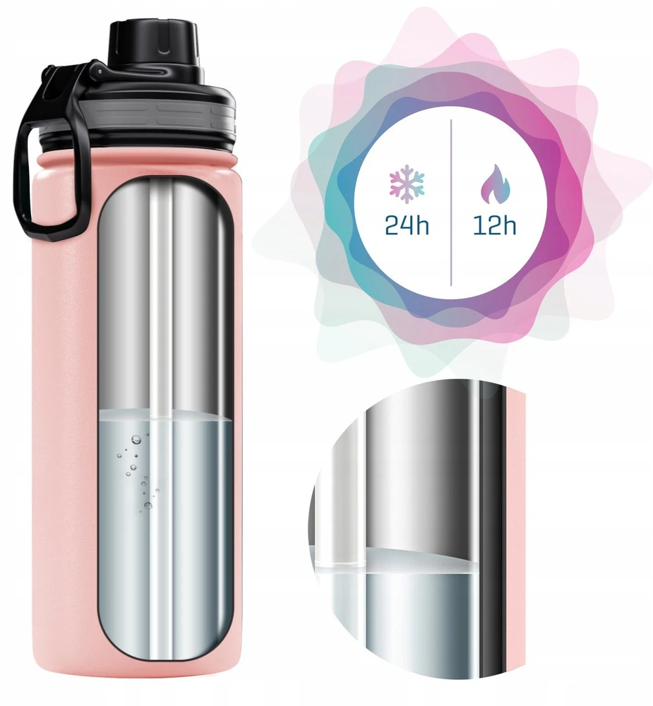 Gertuvė Wessper Buteliukas termiczna Wessper ActiveMax Steeline 1000ml (WES266-PK-1000)