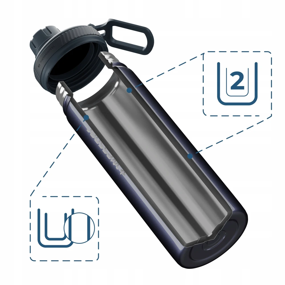 Wessper Termosas B3 THERMOSTEEL Metalic Mėlyna 500 ml (WES266-MB-500)