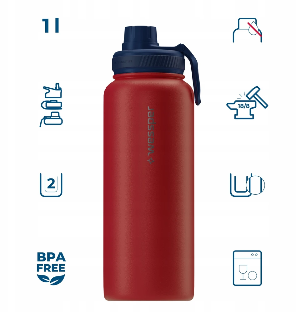Wessper B3 THERMOSTEEL 1000 ml didelis termosas su gėrimais