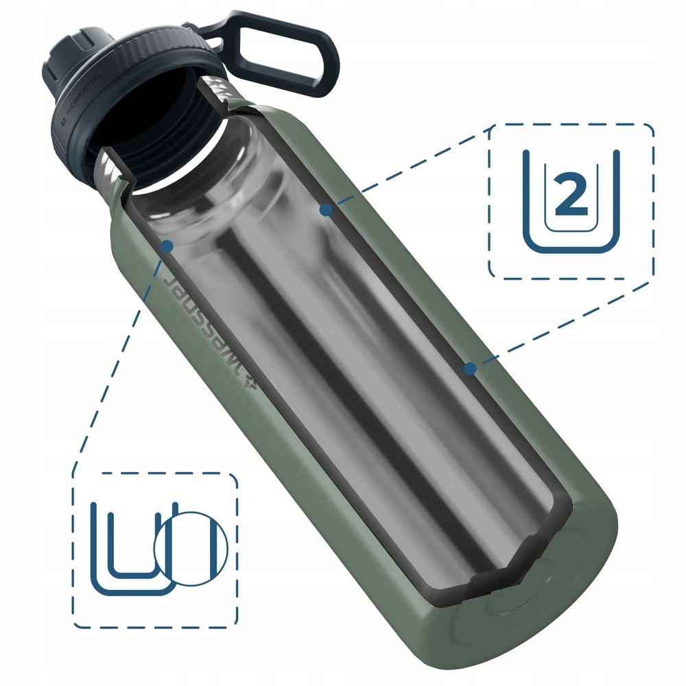 Wessper Termosas B3 Thermosteel Shiny Olive 1000 ml (WES266-SO-1000)