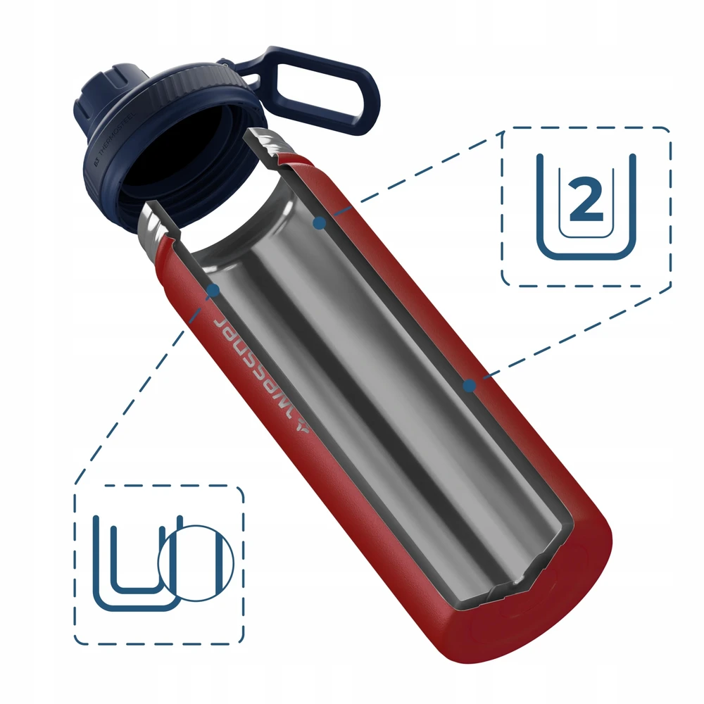 Wessper Termosas Wessper B3 THERMOSTEEL 500ml (WES266-Raudonas-500)
