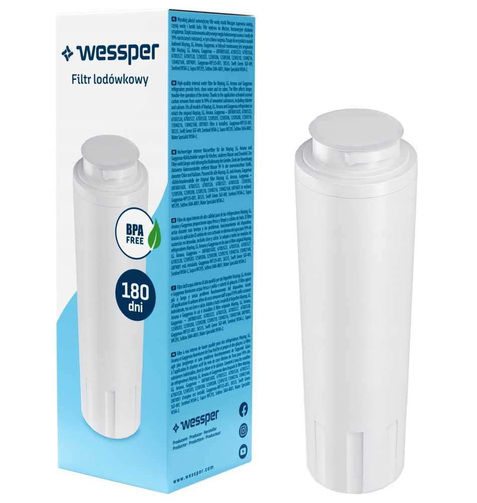 Wessper vandens filtras Maytag, LG, Amana, GAGGENAU šaldytuvams (WES402)