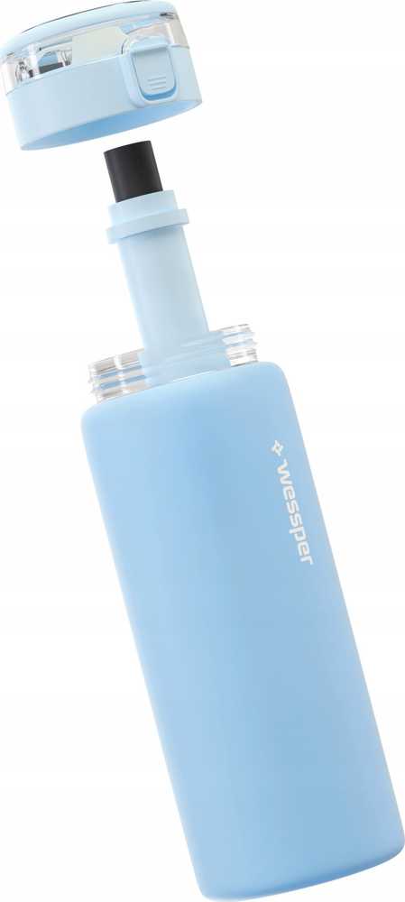 Gertuvė Wessper stiklinis buteliukas ActiveMax 680ml mėlynas