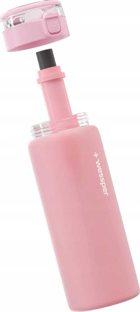 Gertuvė Wessper stiklinis buteliukas ActiveMax 680ml rožinis