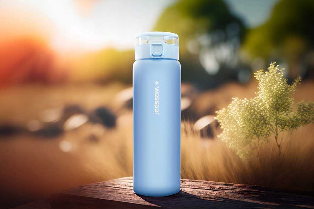 Gertuvė Wessper stiklinis buteliukas ActiveMax 680ml mėlynas