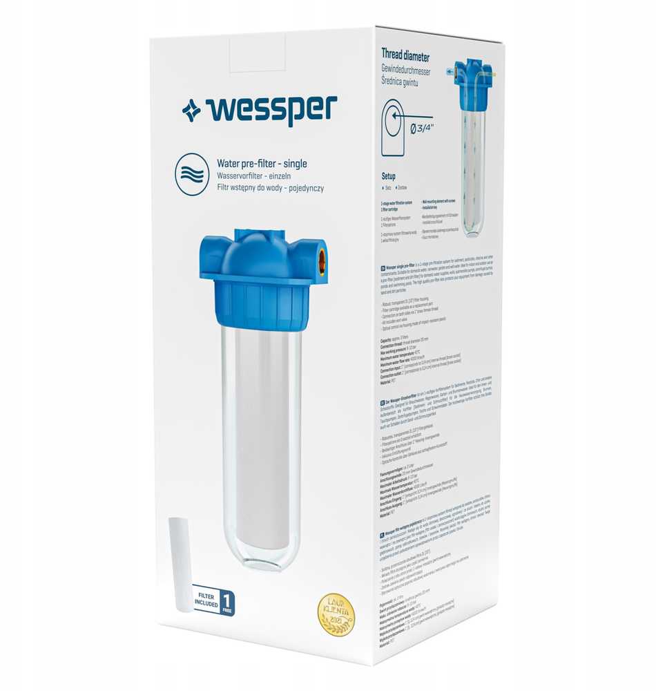 Wessper Vienkartinė išankstinio filtravimo sistema 3/4'' (WES6013)