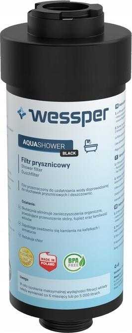 Wessper WESSPER AQUASHOWER DUŠO FILTRAS JUODA MATINIS