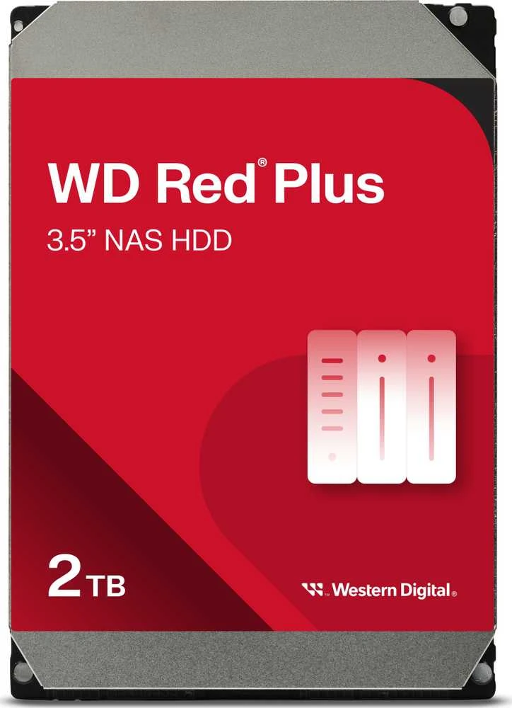 Sandisk WD Raudona Plus 2TB SATA 6Gb/s 3.5inch Rpm5400 128MB cache vidinis HDD diskas, didmeninis