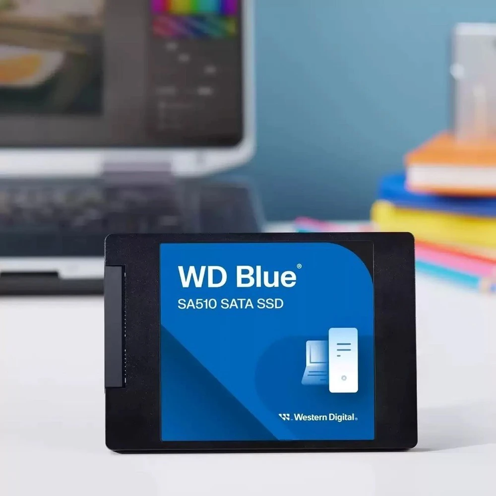 „Western Digital WD Mėlyna SA510 SATA SSD“ 7 mm / 2,5 colio korpuse, 500 GB talpos (WDS500G5B0A-00LMP0)