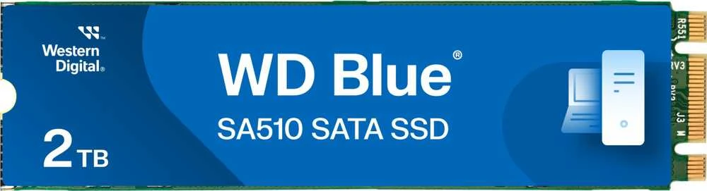 Sandisk „Western Digital“ Mėlyna SA510 M.2 2TB serijos ATA III diskas