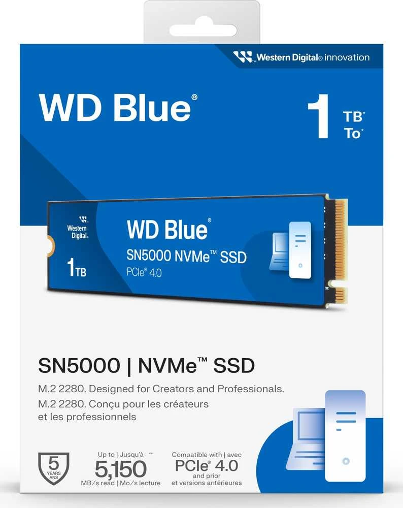 Sandisk SSD - Western Digital Mėlyna SN5000 1 TB M.2 PCIe 4.0