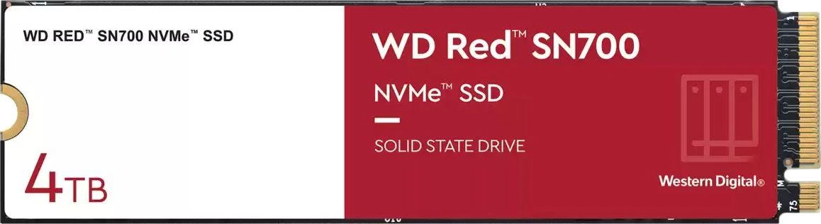 Western Digital Raudona WD ™ SN700 NVMe™ POWERED BY SANDISK 4 TB