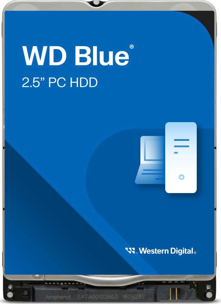 „SanDisk WD Mėlyna Mobile 2TB HDD 7 mm 5400 aps./min. SATA 6 Gb/s serijinis ATA 128 MB talpykla 2,5 colio, atitinkantis RoHS reikalavimus, didmeninis