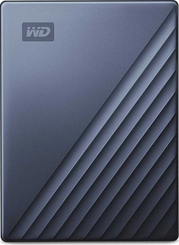 Kietasis diskas Western Digital My Passport Ultra 4TB Mėlyna USB-C/USB3.0 HDD 2,5 colio metalo apdaila RTL nešiojamas išorinis
