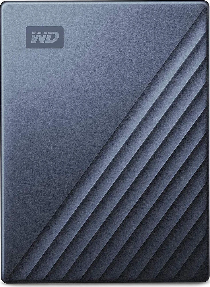 Kietasis diskas Western Digital „My Passport Ultra 2TB“ Mėlyna USB-C/USB3.0 HDD 2,5 colio metalinės apdailos RTL nešiojamas išorinis diskas