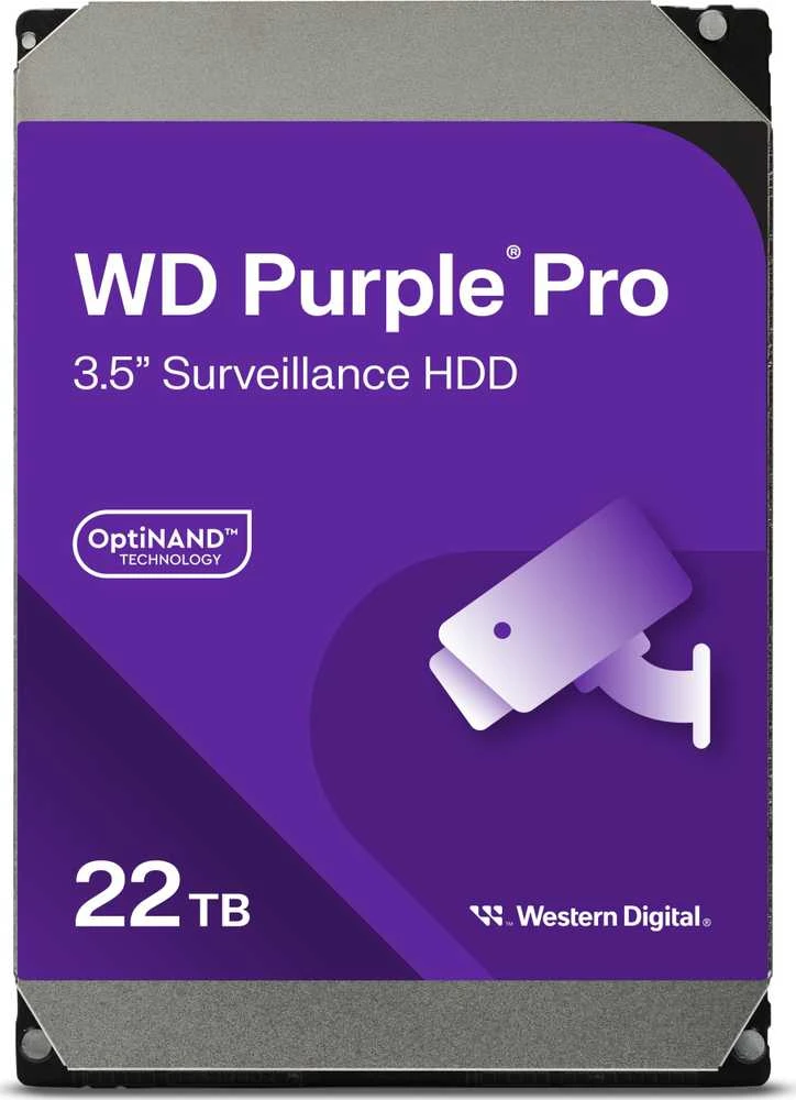 Vidinis Kietasis Diskas - Western Digital Violetinė Pro 22 TB 7200 RPM 512 MB 3.5"