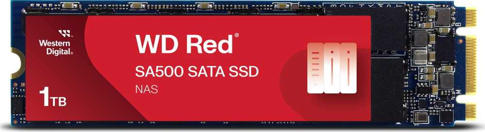 WD Raudona SSD SA500 NAS 1TB SATA III 6Gb/s M.2 2280 vidinis, vienos pakuotės, maitinamas „SANDISK“