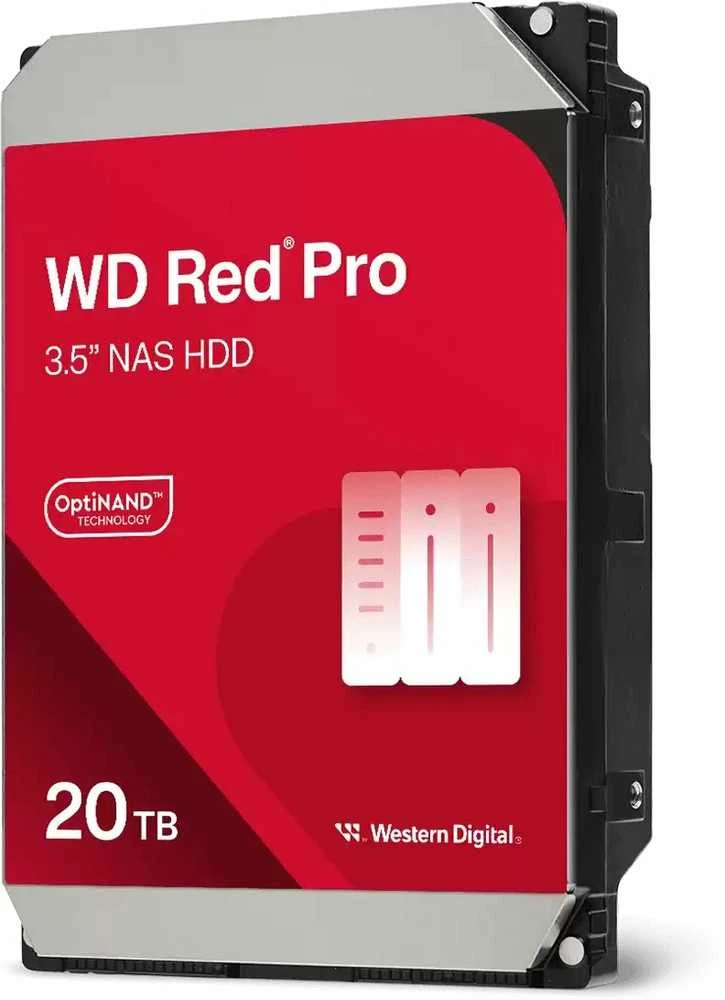 Sandisk „Western Digital Raudona Pro WD202KFGX“ vidinis kietasis diskas, 20 TB, 7200 RPM, 512 MB, 3,5 colio, „Serial ATA III“