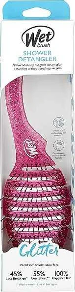 Wet Brush Wet Wet Shower Detangler - Glitter Rožinė
