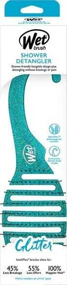 Wet Brush Wet Wet Shower Detangler - Glitter Teal