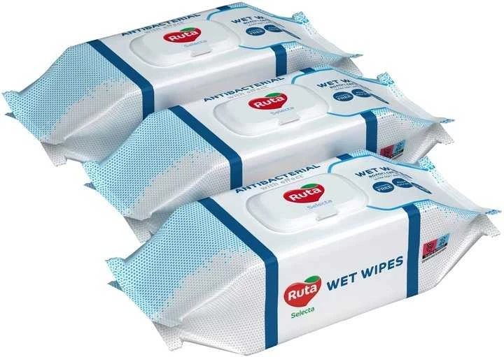 Drėgnosios servetėlės Ruta Selecta, 1 sl., 120 vnt.