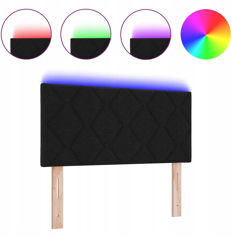 LED galvūgalis Juodas audinys
