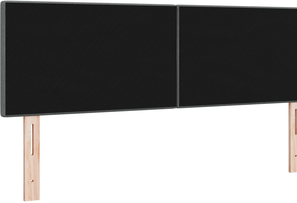 LED galvūgalis su LED juostelėmis Tamsiai pilka 160 cm audinys