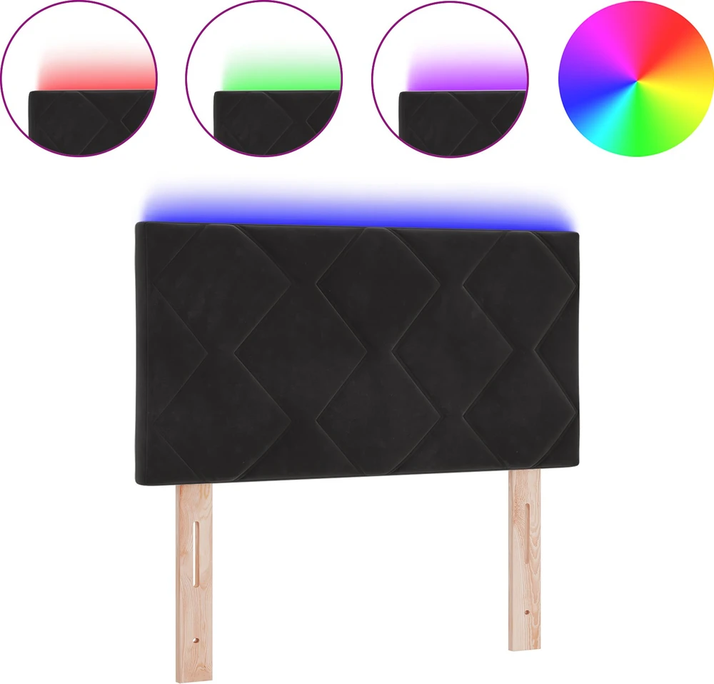 LED galvūgalis Juodas 80 cm Aksomas
