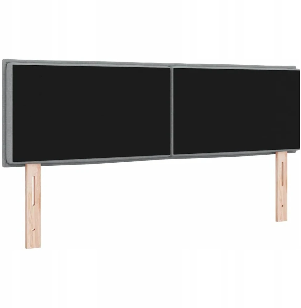 LED galvūgalis su LED juostelėmis Šviesiai pilka 160 cm audinys