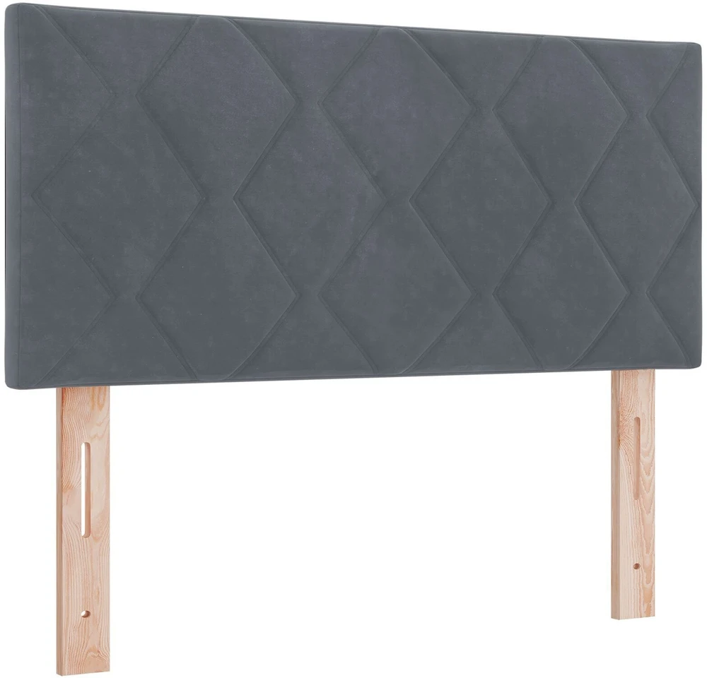 Galvūgalis Tamsiai pilka 90 cm Aksomas
