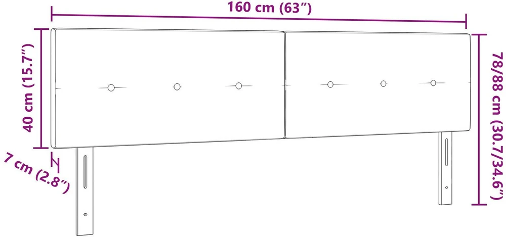 Aukščio reguliuojamas atlošas Tamsiai pilka 160 cm audinys