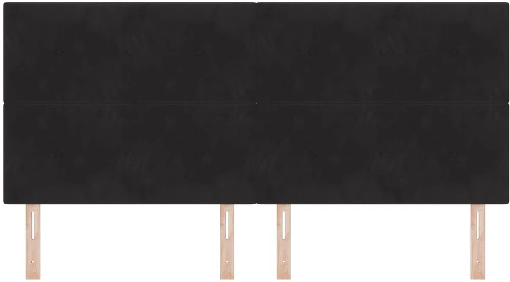 Galvūgalis Juodas 200 cm Aksomas