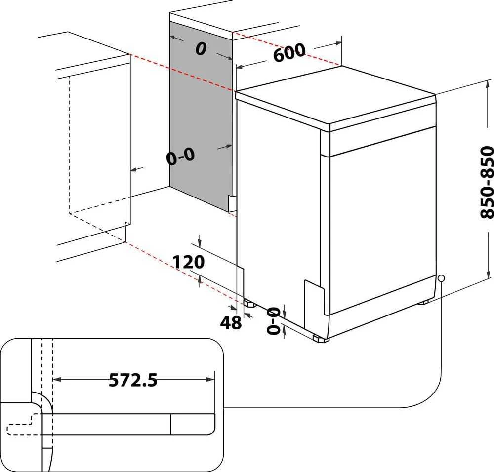 Indaplovė Whirlpool WFO 3T133 P 6.5 X