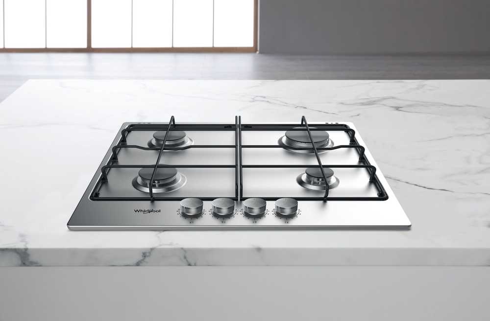 Built Whirlpool TGML 650 IX kaitlentė Sidabrinė Įmontuota dujų 4 zona (-os)