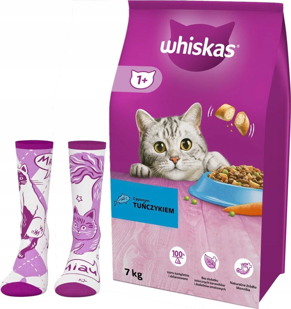Kačių Maistas - Whiskas Su Tunų 7 Kg Sausas