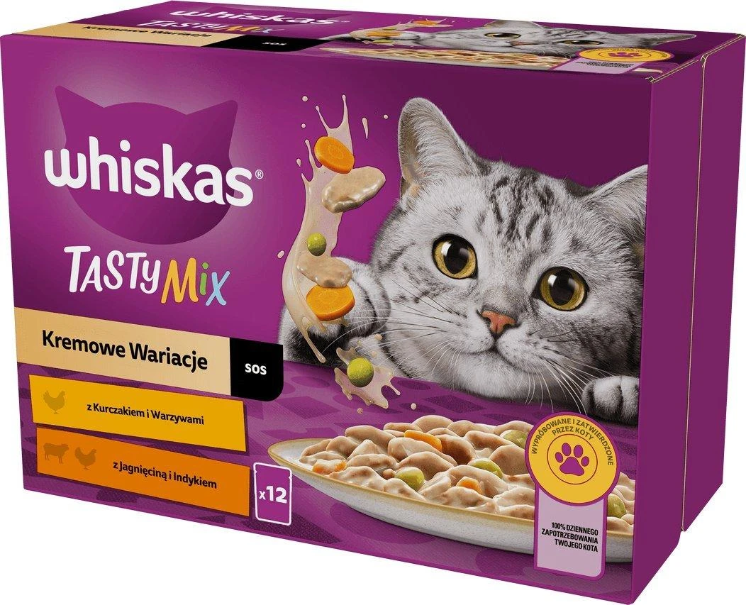 Drėgnas Kačių Maistas - Whiskas Skanus Mišinys 12x85g