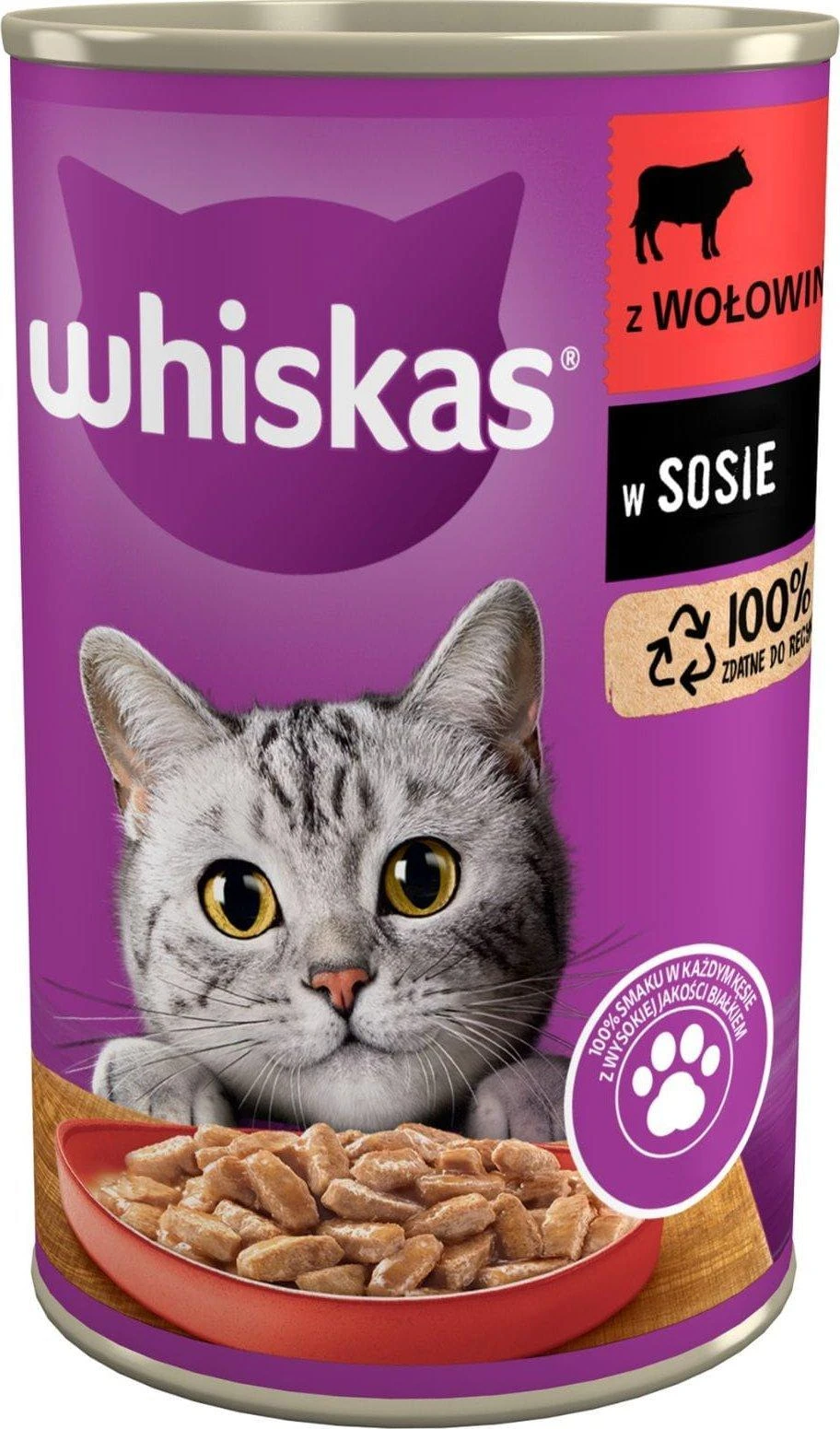 Sausas Kačių Maistas - Whiskas Jautiena Padaže 400g