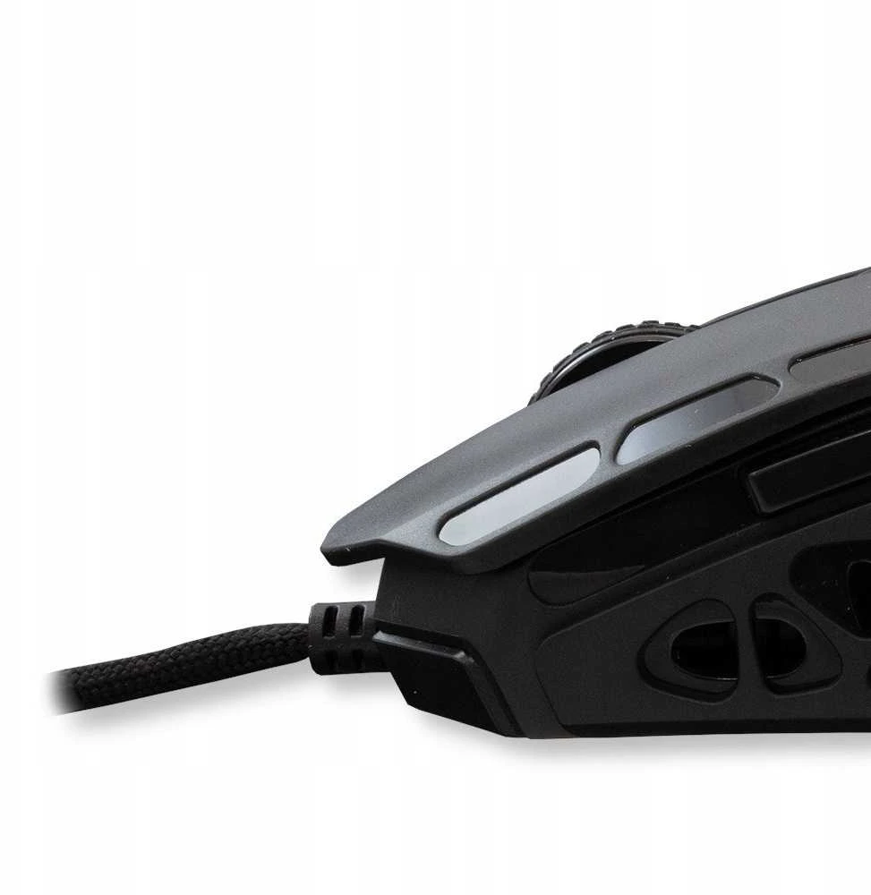 Pelė White Shark Myszka žaidimams Baltas Shark Ector GM-5016 su laidu 12400 dpi optinė juoda