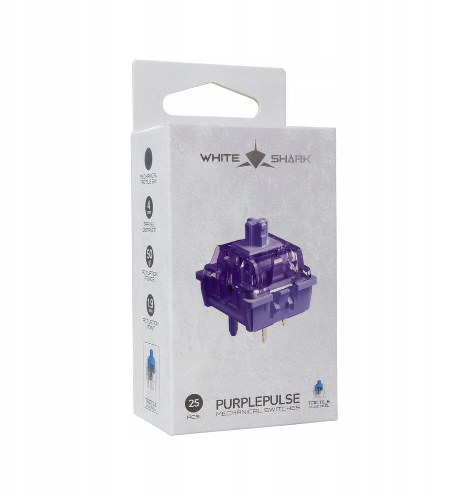 White Shark Baltas Shark Baltas Shark Purplepulse Mechanical Switches 25 pcs.