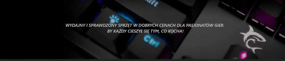 White Shark Mėlyna Klaviatūra žaidimams Baltas Shark Wakizashi Mėlyna su laidu mechaninė su pašvietimu balta