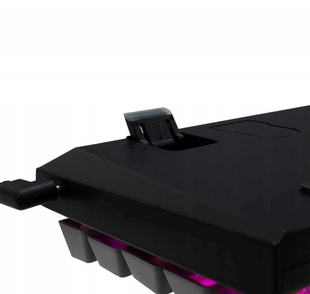 White Shark Klaviatūra žaidimams Baltas Shark Wakizashi Raudona su laidu mechaninė su pašvietimu juoda-pilka