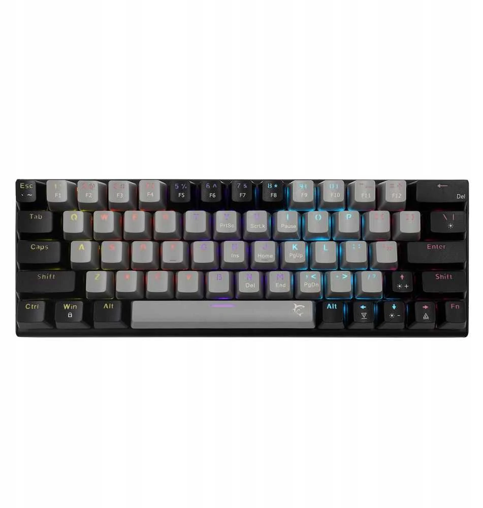 White Shark Klaviatūra žaidimams Baltas Shark Wakizashi Raudona su laidu mechaninė su pašvietimu szaro-juoda