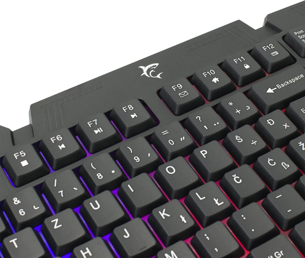 Membraninė Žaidimų klaviatūra White Shark Dakota, Rainbow LED pašvietimas, US išdėstymas