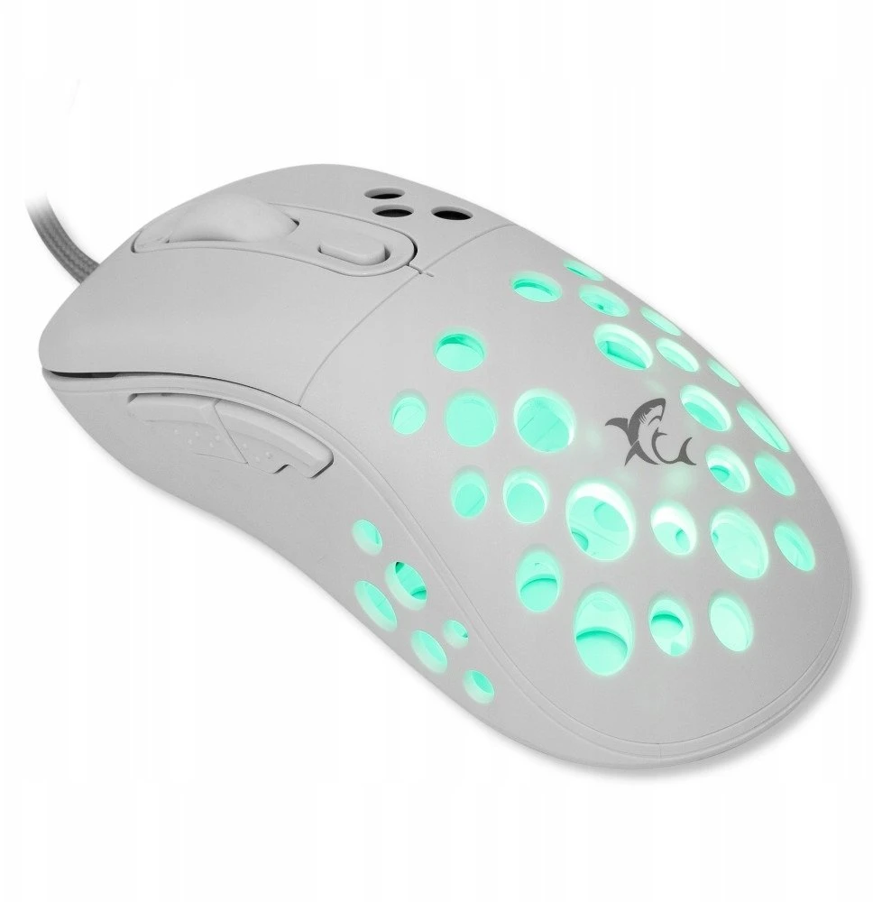 Pelė White Shark Baltas Shark Baltas Shark GM-5013 Azrael baltos spalvos
