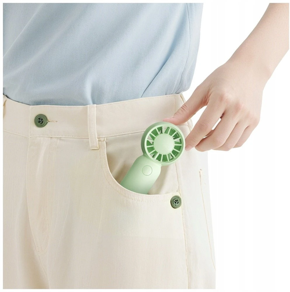 Rankinis ventiliatorius USAMS Mini Pocket ZB354 žalios spalvos