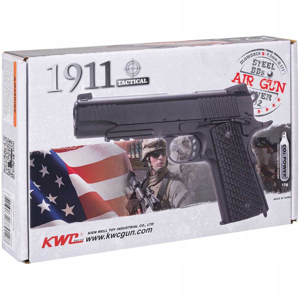 Pneumatinis šautuvas Pneumatinis šautuvas Ranger 1911 BB KWC Kal. 4,5 BBS Blow Back 17 Strz. Visas metalas Co2
