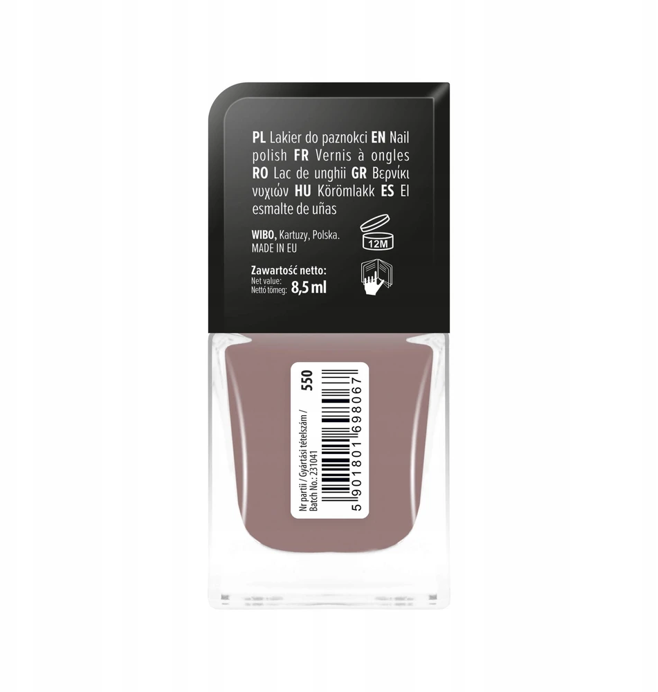 Wibo Extreme Full-Coverage Nagų lakas 550 Dark rusvai gelsvas 8.5 ml
