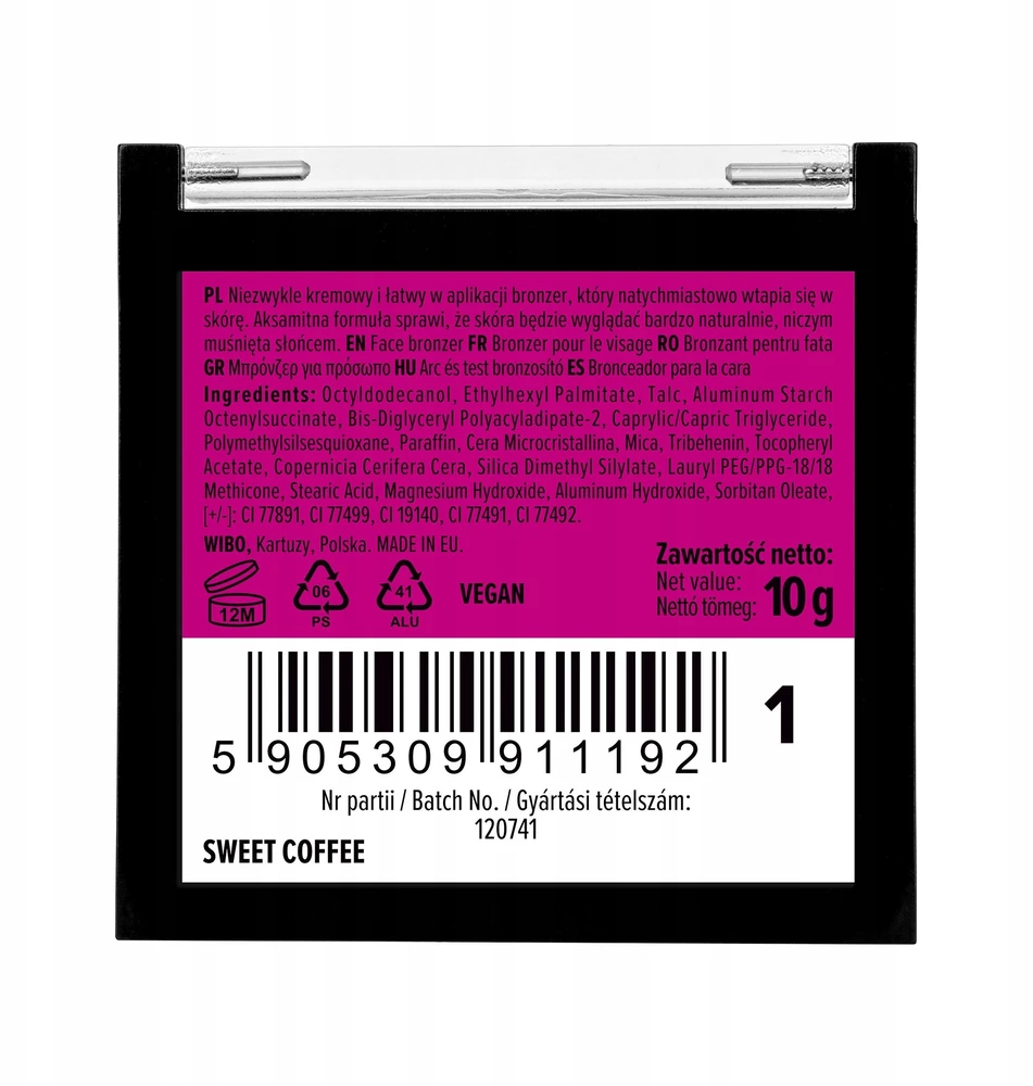 Wibo Melted Sun Kreminis Bronzer 01 Sweet Coffee, 10 g