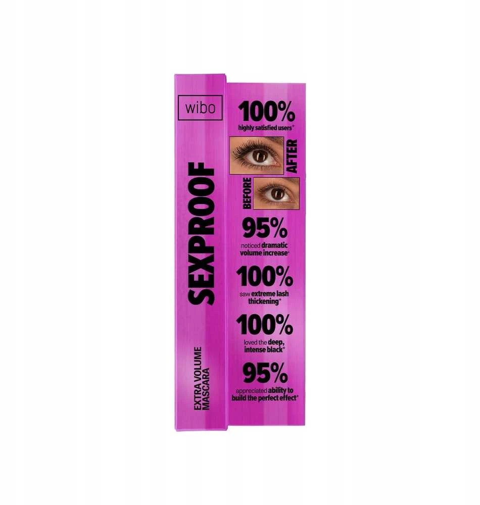 Wibo SexProof Blakstienų tušas Juodas, 8 g